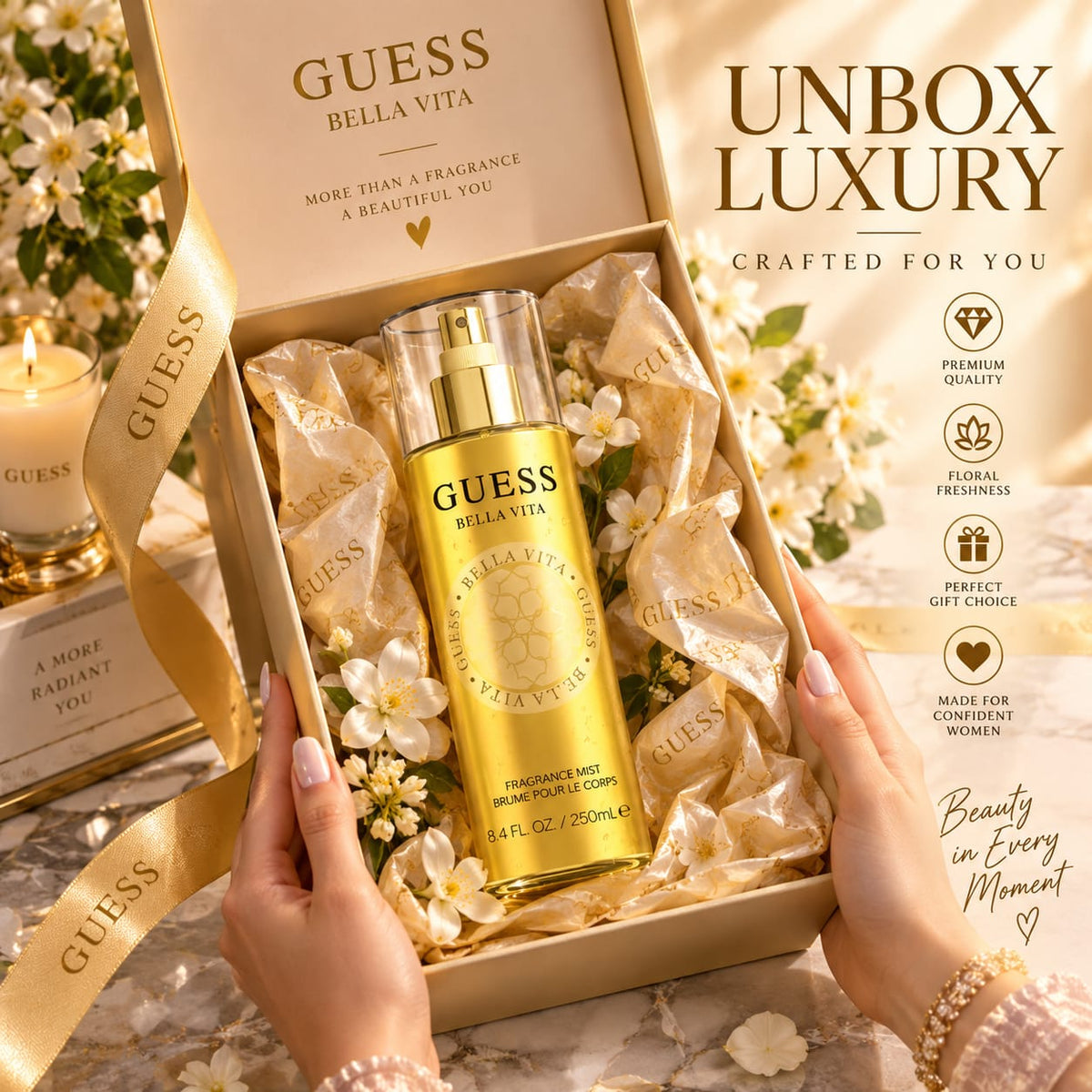 GUESS Bella Vita Body Mist for Women 250 ml – Fresh Feminine Fragrance