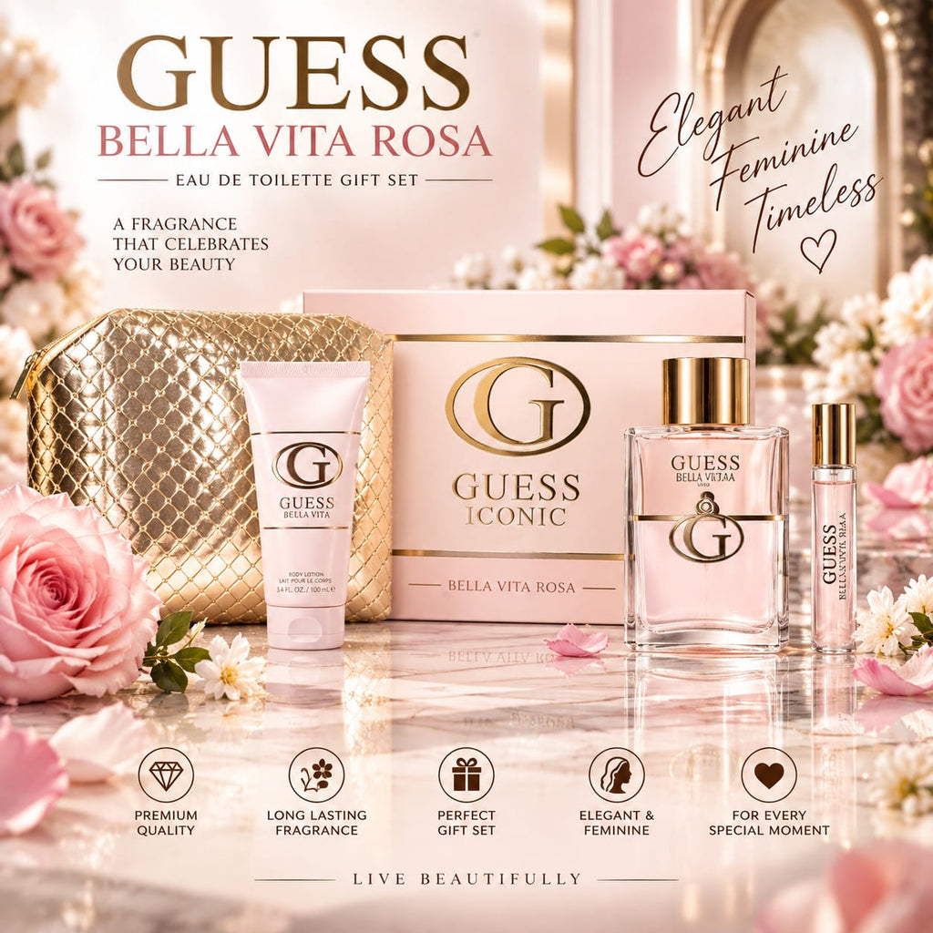 GUESS Bella Vita Rosa Eau de Toilette Gift Set – 100ml + 15ml + 100ml
