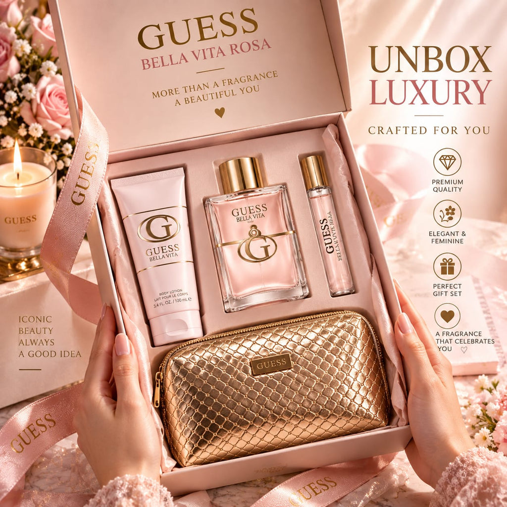 GUESS Bella Vita Rosa Eau de Toilette Gift Set – 100ml + 15ml + 100ml