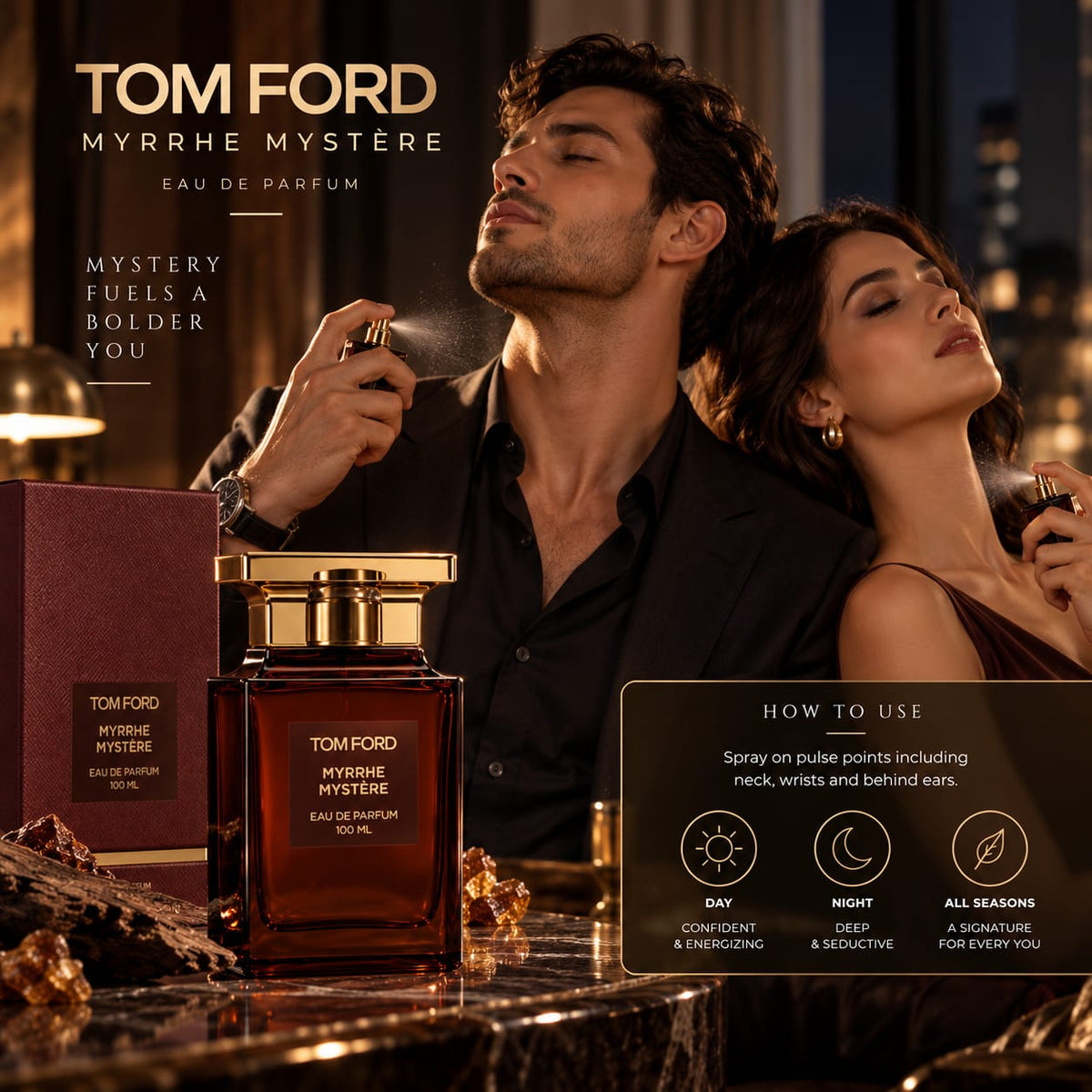 Tom Ford Myrrhe Mystère Eau de Parfum 100ml – Unisex Woody Fragrance