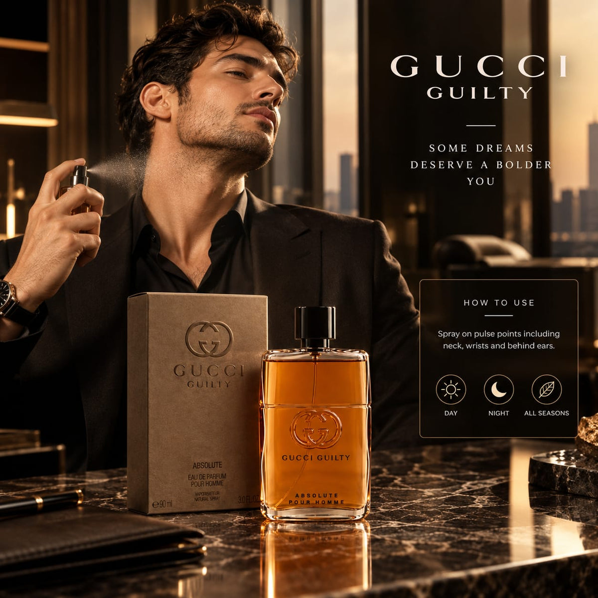 Gucci Guilty Absolute Pour Homme Eau de Parfum 90ml