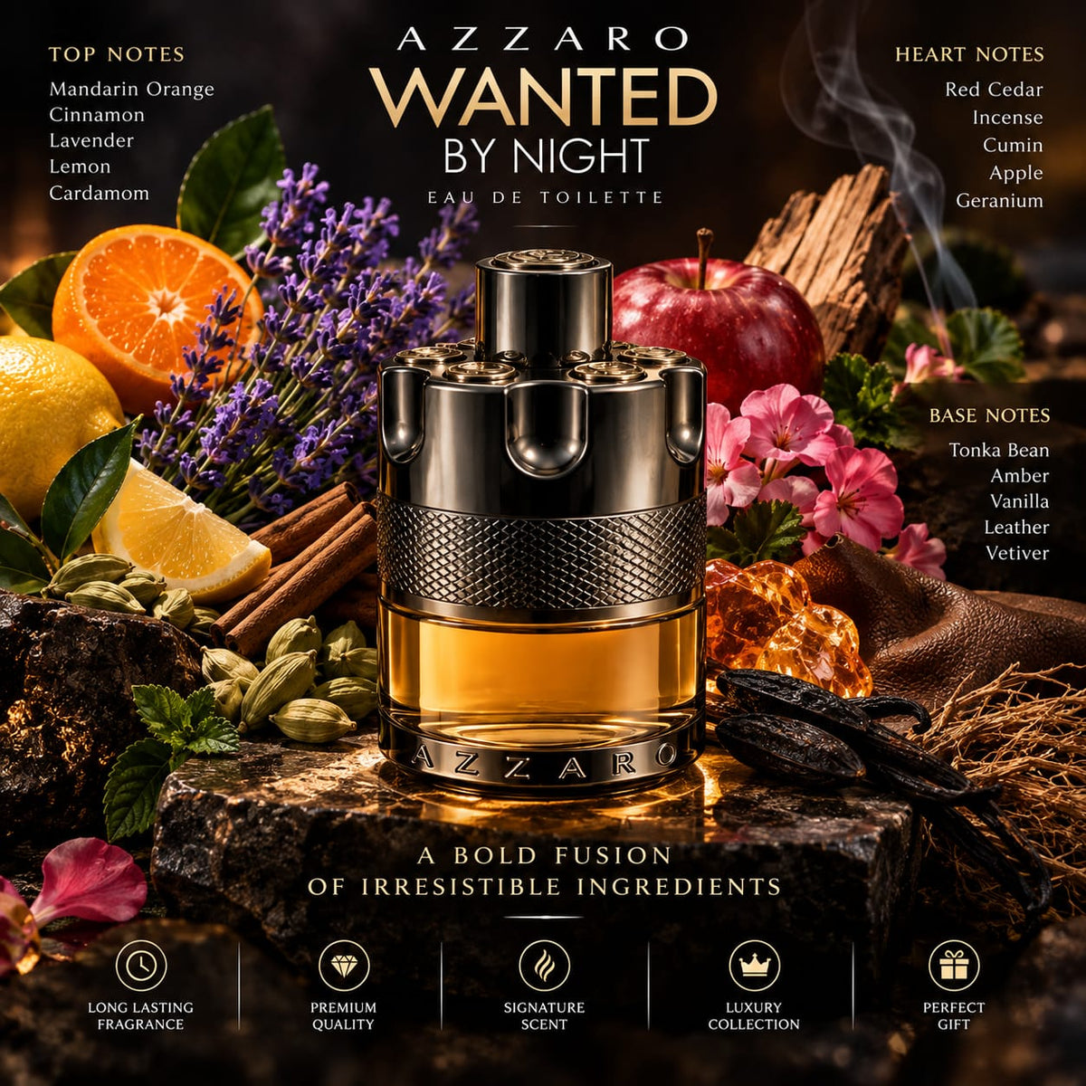 Azzaro Wanted By Night Eau de Toilette for Men 100ml