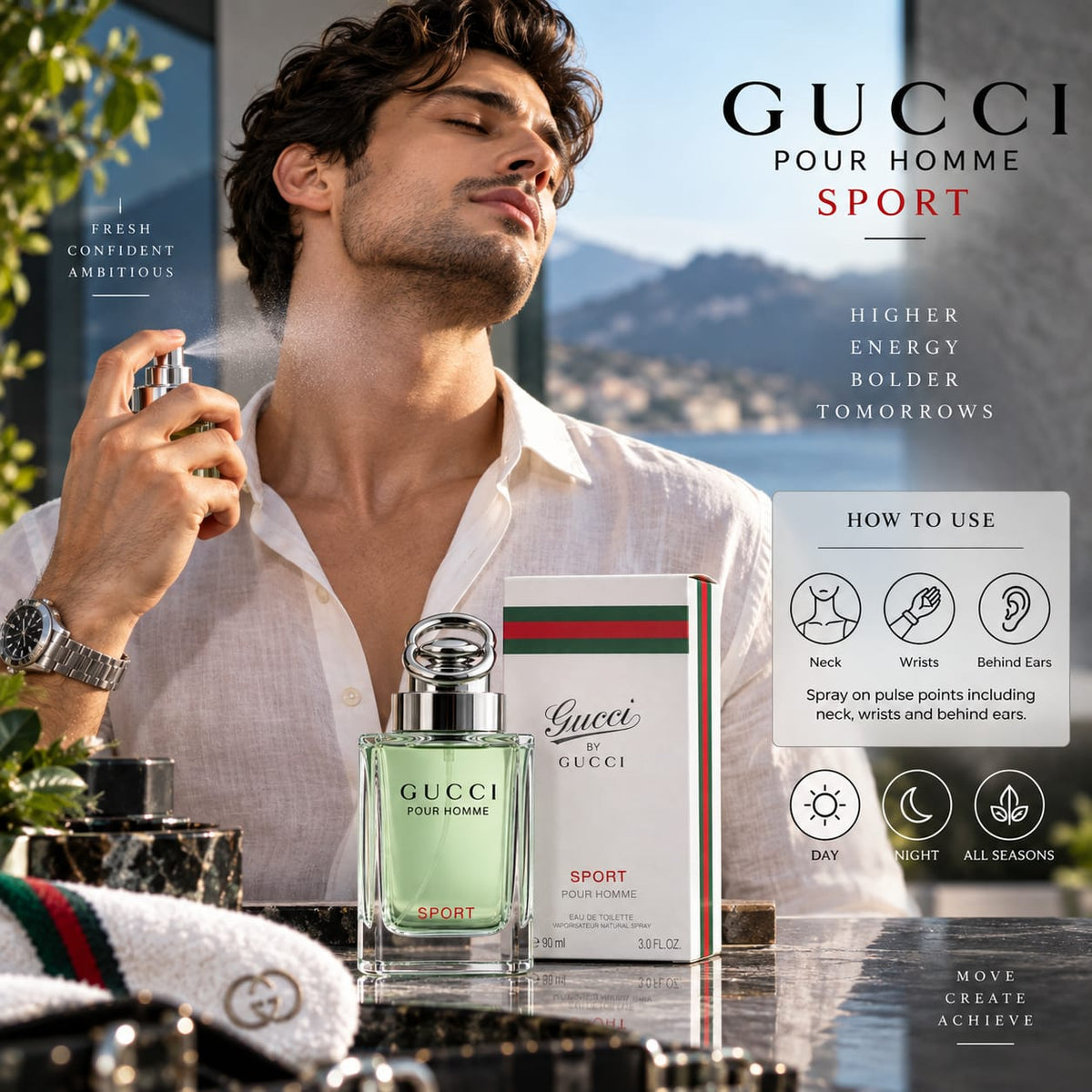 Gucci Pour Homme Sport Eau de Toilette 90ml – Men's Fragrance