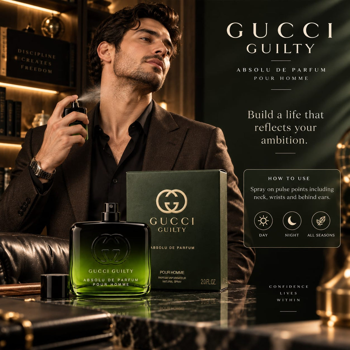 Gucci Guilty Absolu de Parfum Pour Homme 60ml Eau de Parfum