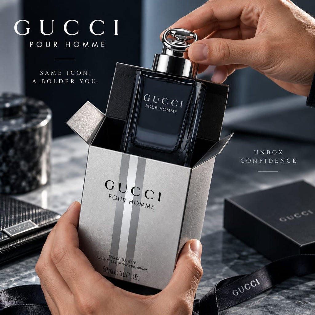 Gucci Pour Homme Eau de Toilette for Men 90ml