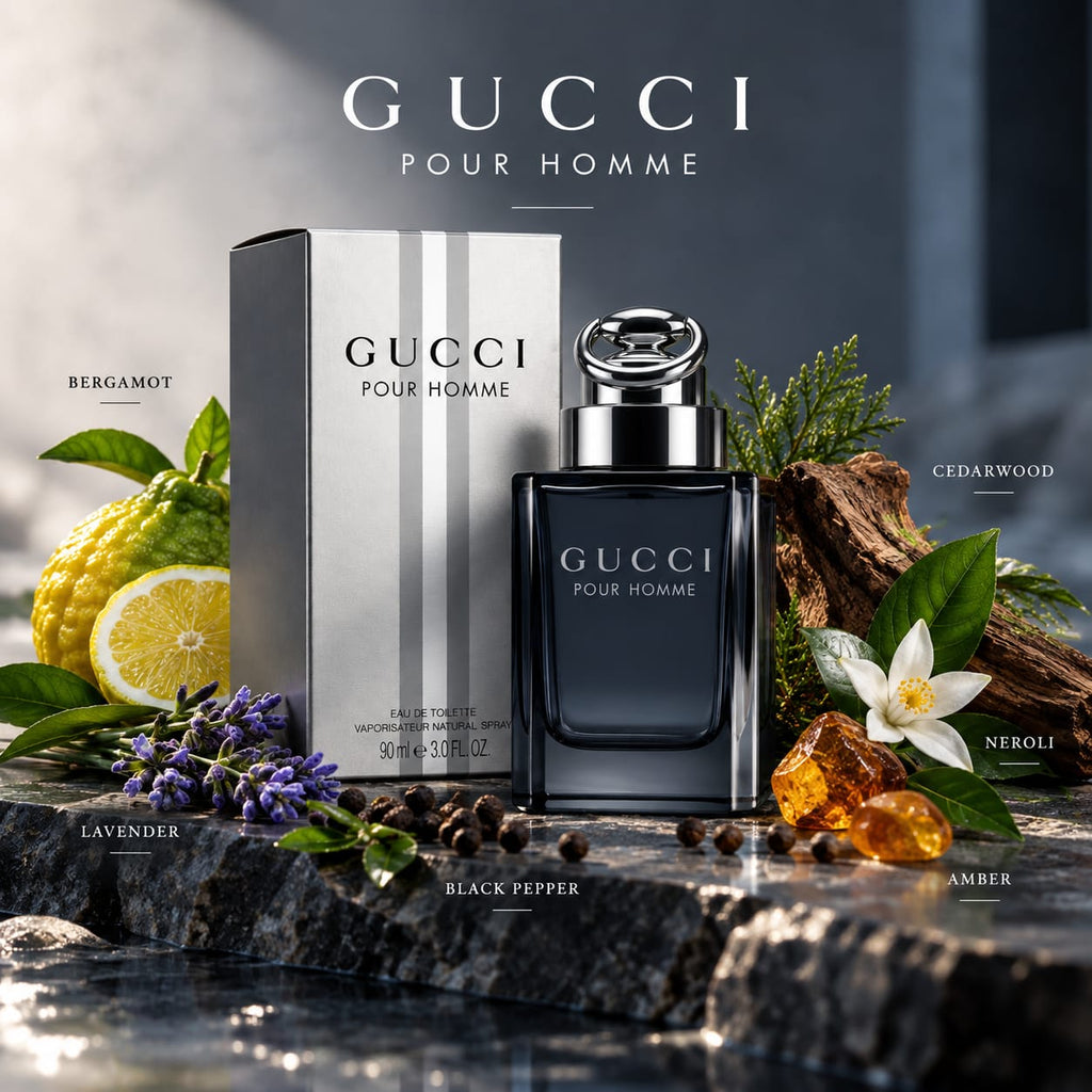 Gucci Pour Homme Eau de Toilette for Men 90ml