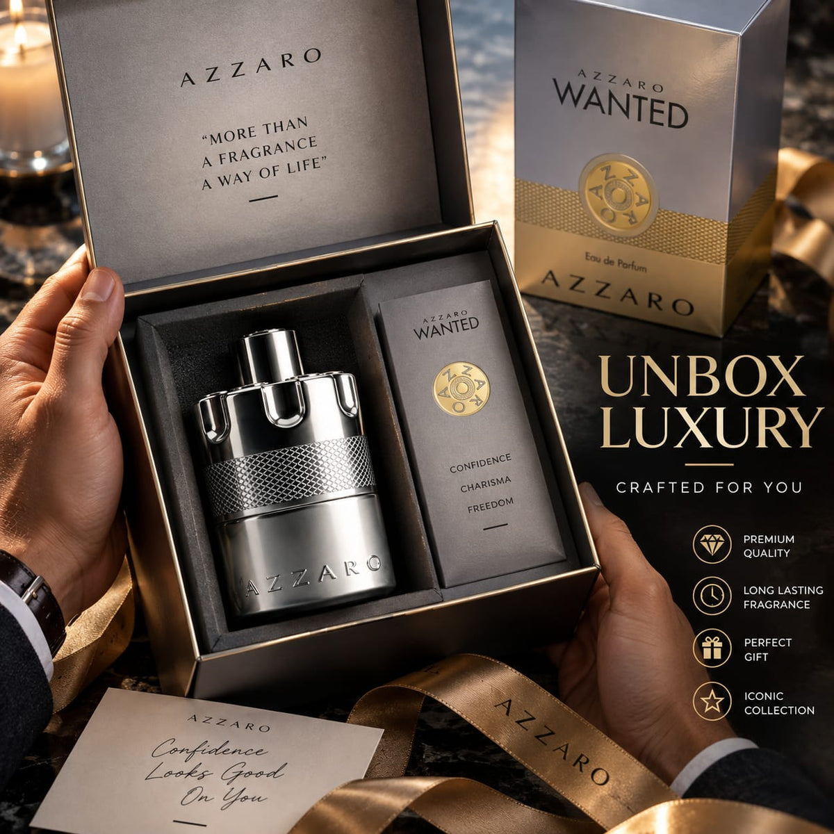 Azzaro Wanted Eau de Parfum for Men – Premium Men's Fragrance