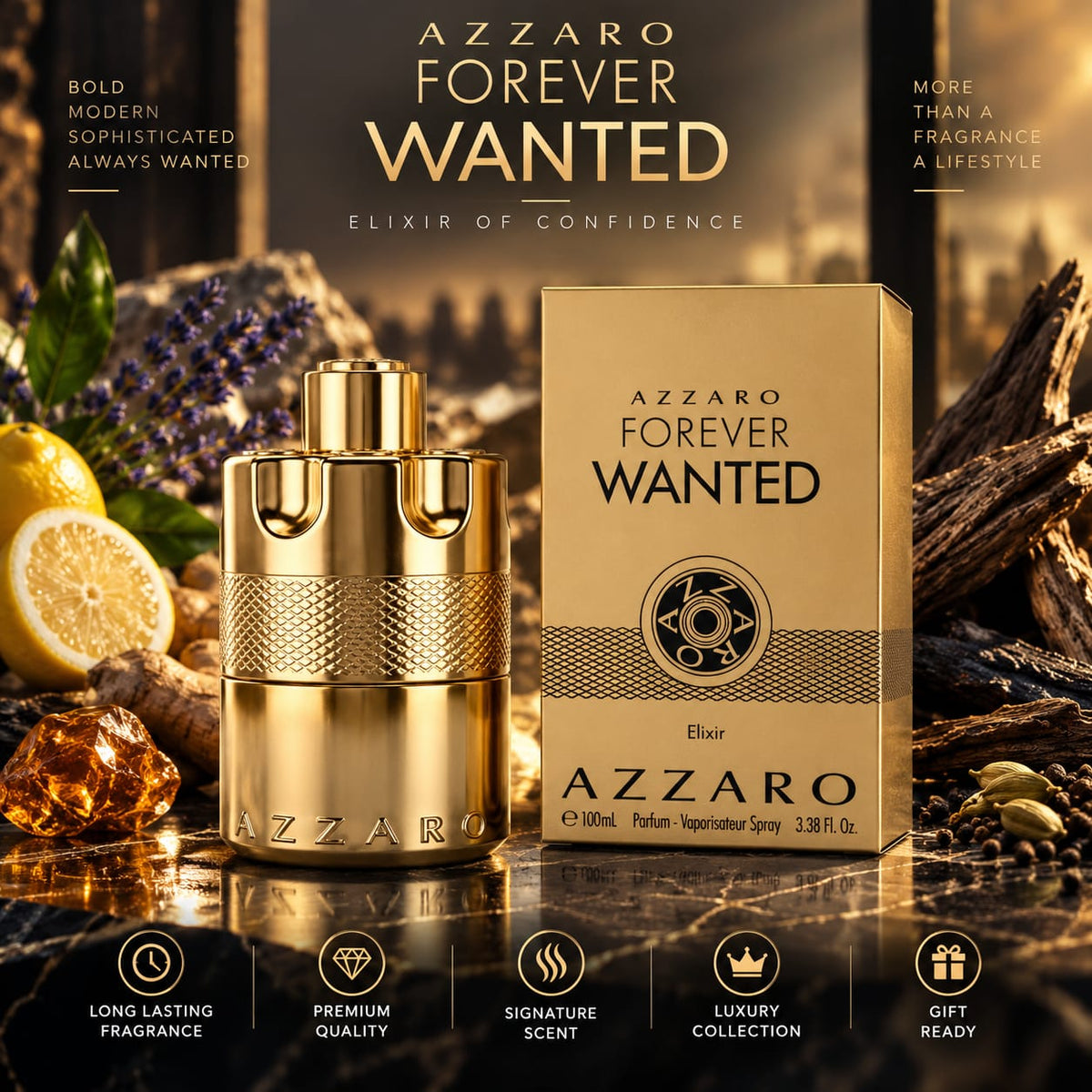 Azzaro Forever Wanted Elixir Parfum for Men 100ml