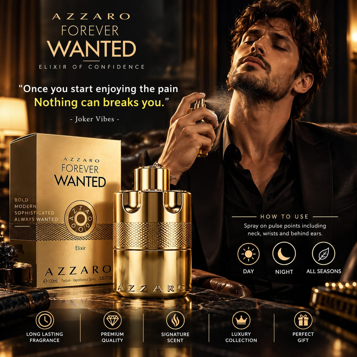 Azzaro Forever Wanted Elixir Parfum for Men 100ml
