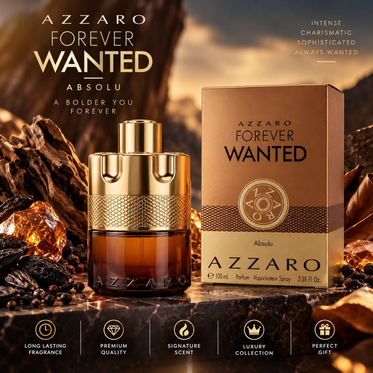 Azzaro Forever Wanted Absolu Eau de Parfum for Men 100ml