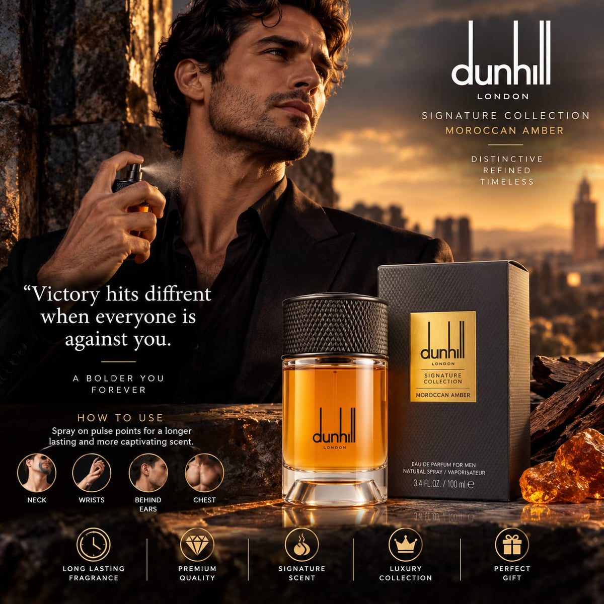 Dunhill Signature Collection Moroccan Amber Eau de Parfum for Men 100ml