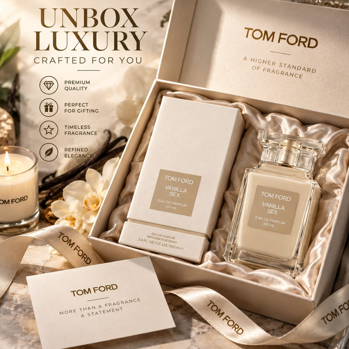 TOM FORD Vanilla Sex Eau de Parfum 100ml – Unisex Amber Vanilla Perfume