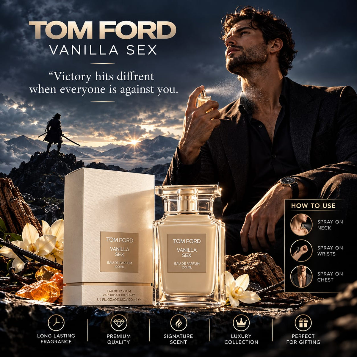 TOM FORD Vanilla Sex Eau de Parfum 100ml – Unisex Amber Vanilla Perfume
