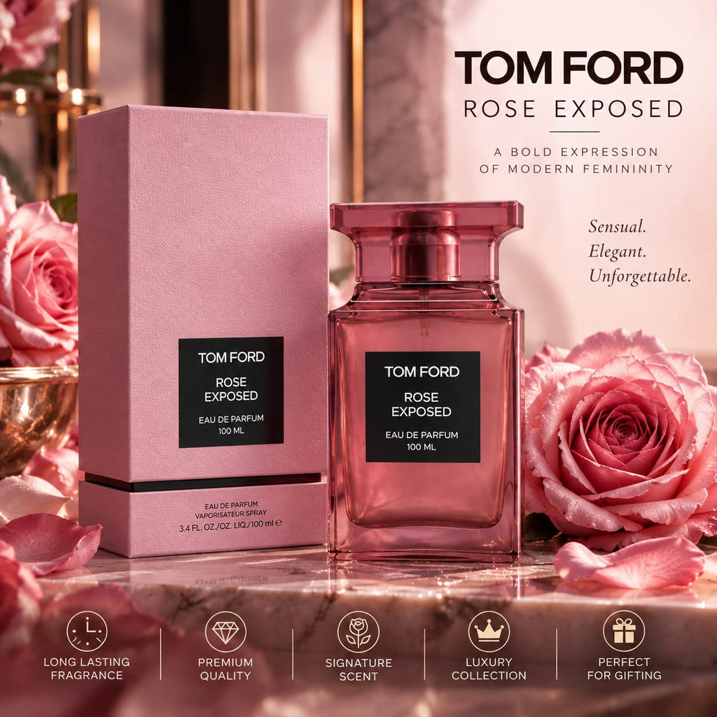 Tom Ford Rose Exposed Eau de Parfum 100ml – Floral Leather Fragrance