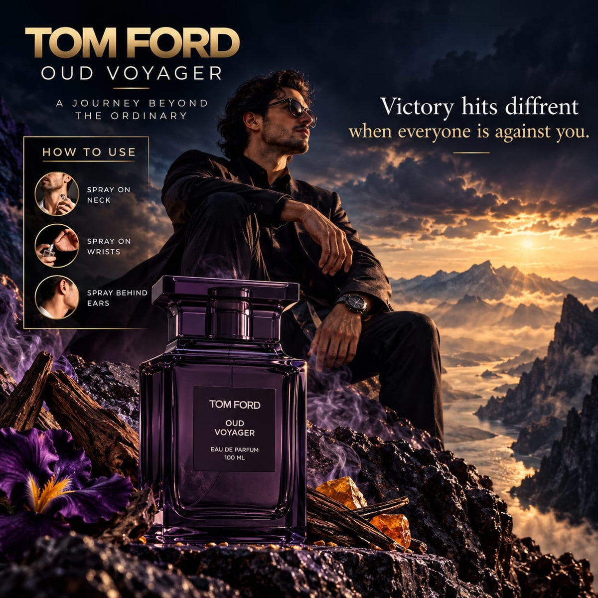 TOM FORD Oud Voyager Eau de Parfum 100ml – Unisex Perfume