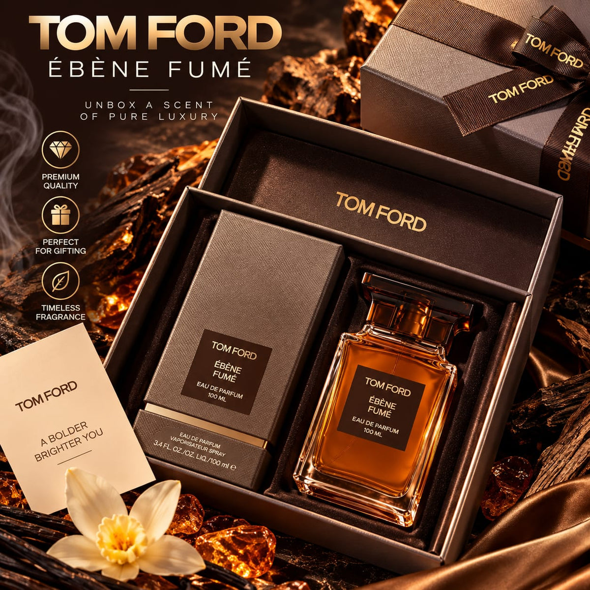 Tom Ford Ébène Fumé Eau de Parfum 100ml – Woody Amber Fragrance