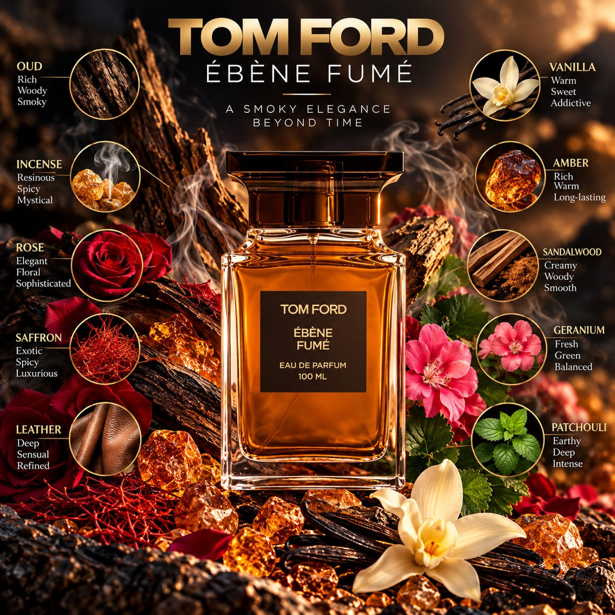 Tom Ford Ébène Fumé Eau de Parfum 100ml – Woody Amber Fragrance