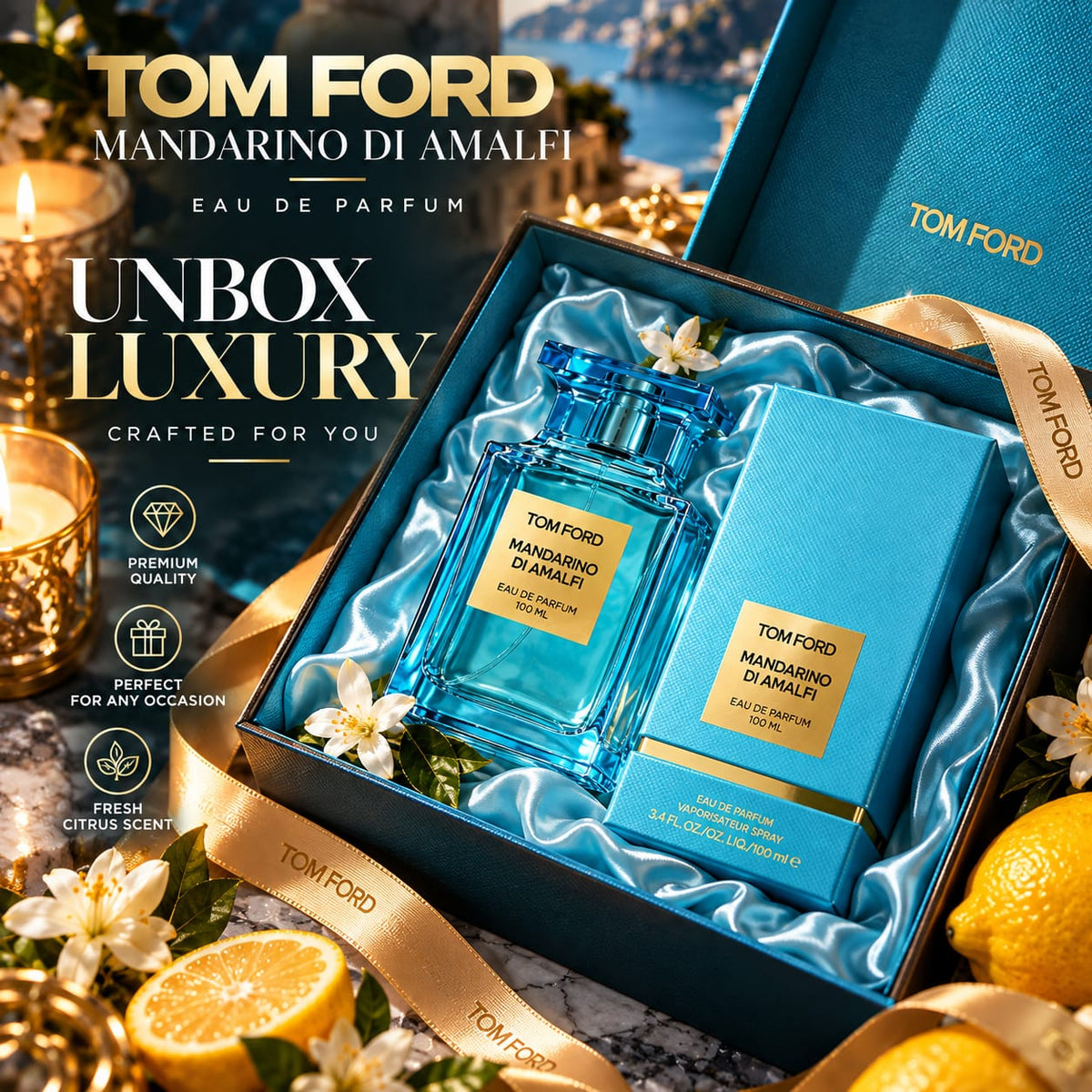 Tom Ford Mandarino di Amalfi Eau de Parfum 100ml – Unisex Citrus Fragrance