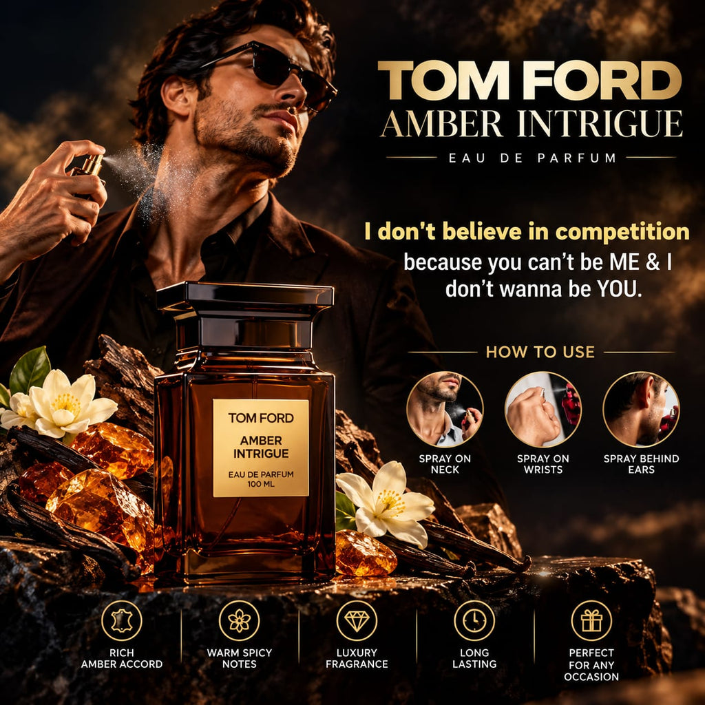 TOM FORD Amber Intrigue Eau de Parfum 100ml – Amber Woody Fragrance
