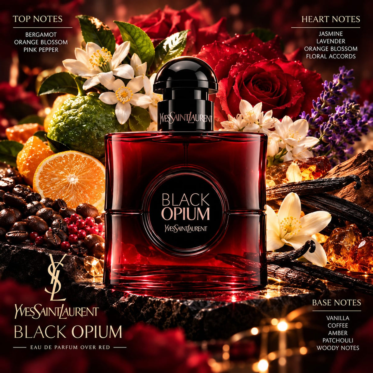 Yves Saint Laurent Black Opium Over Red Eau de Parfum 90ml
