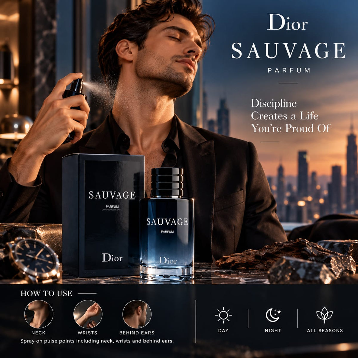 Dior Sauvage Parfum for Men | Luxury Fragrance 100ml