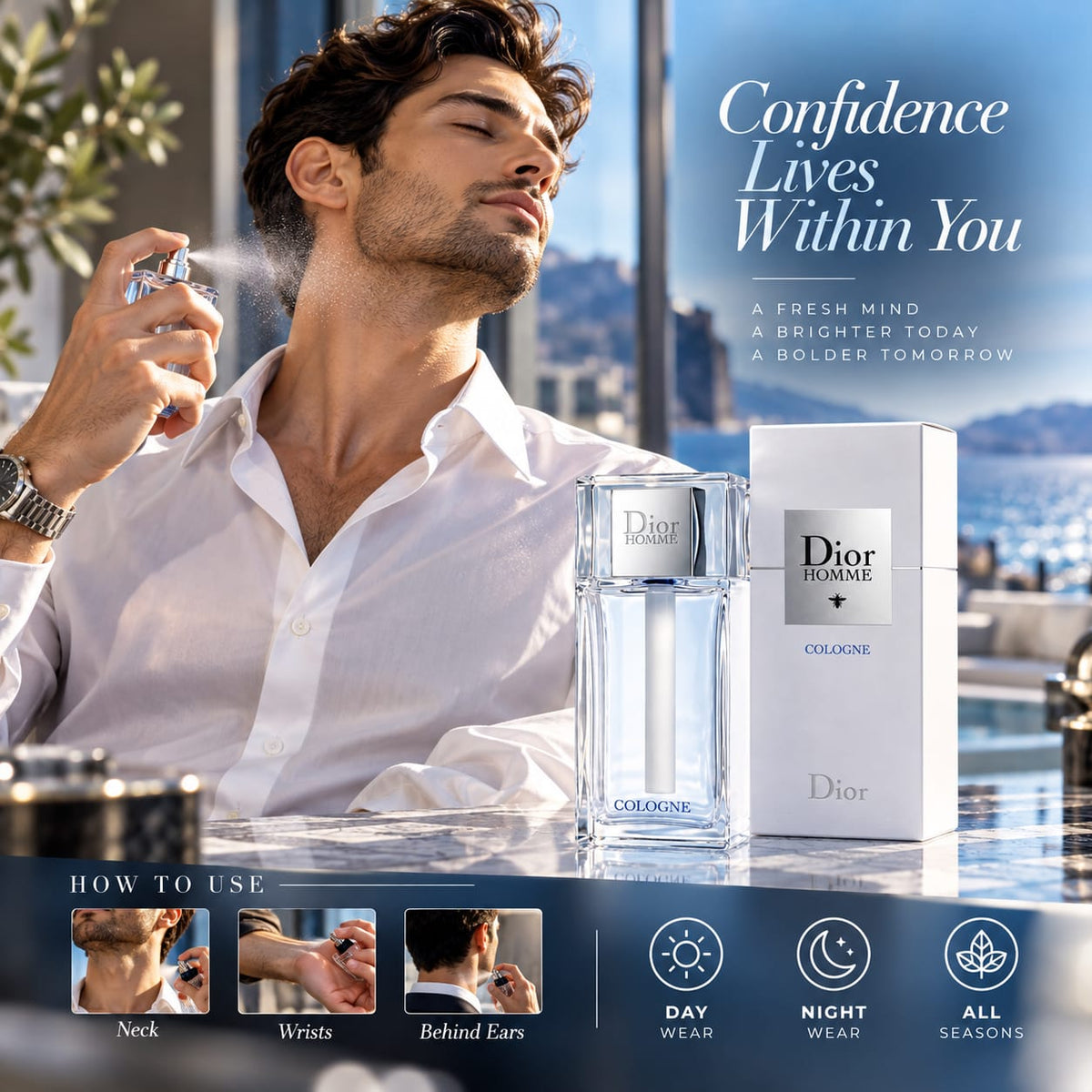 Dior Homme Cologne 100ml for Men – Eau de Cologne