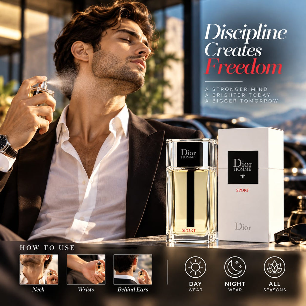Dior Homme Sport Eau de Toilette for Men – Fresh Woody Spicy Fragrance