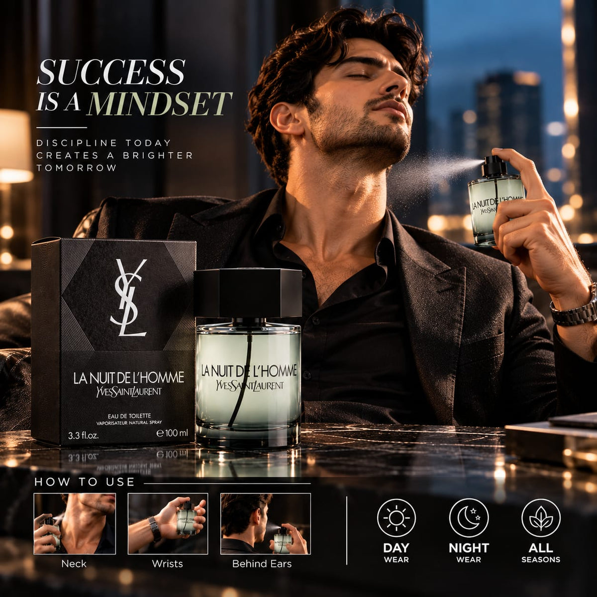 Yves Saint Laurent La Nuit de L’Homme Eau de Toilette 100ml for Men