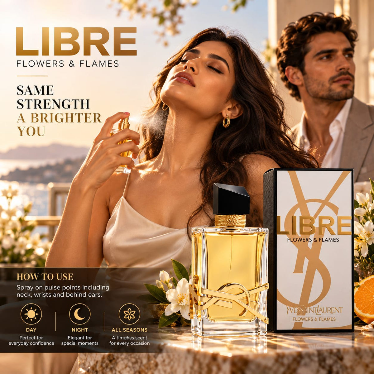 Yves Saint Laurent Libre Flowers & Flames Eau de Parfum for Women 90ml