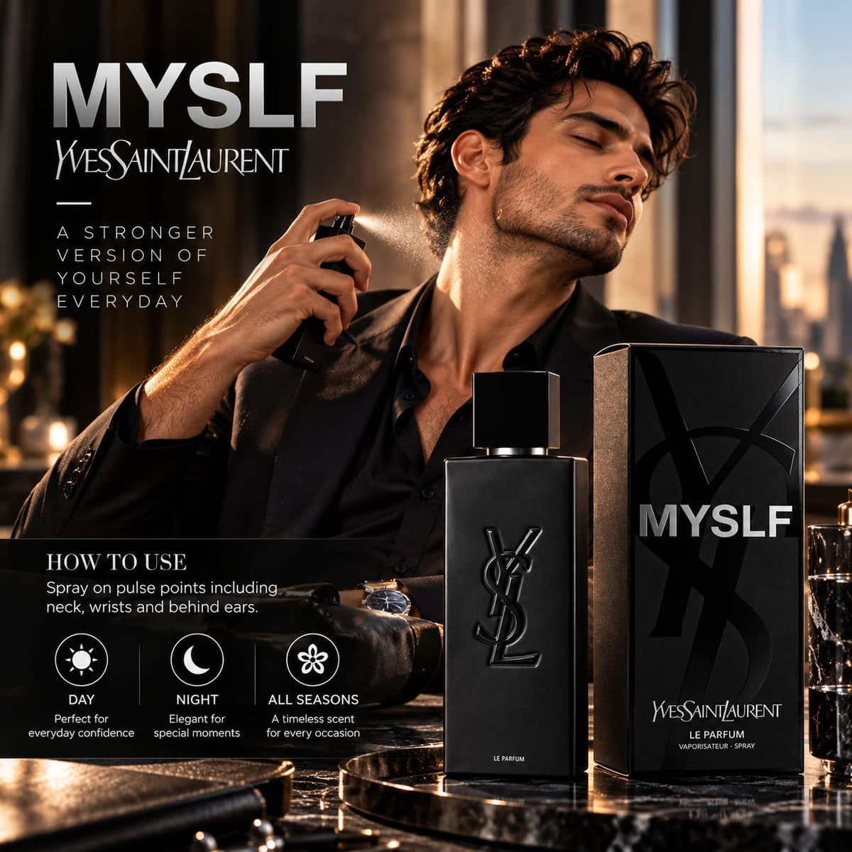 YSL MYSLF Le Parfum Men's Fragrance – Woody Floral 90ml