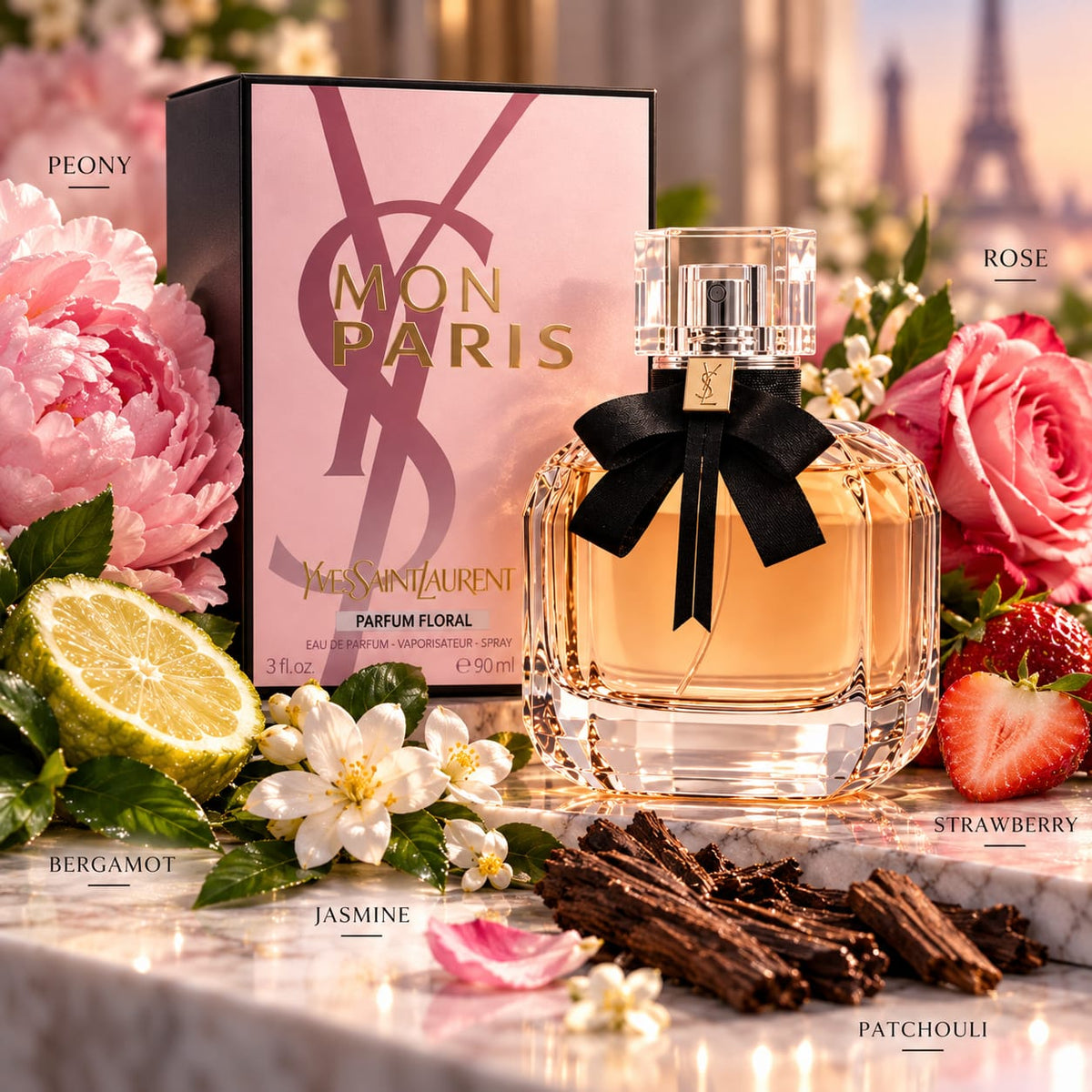 Yves Saint Laurent Mon Paris Parfum Floral Eau de Parfum 90ml for Women