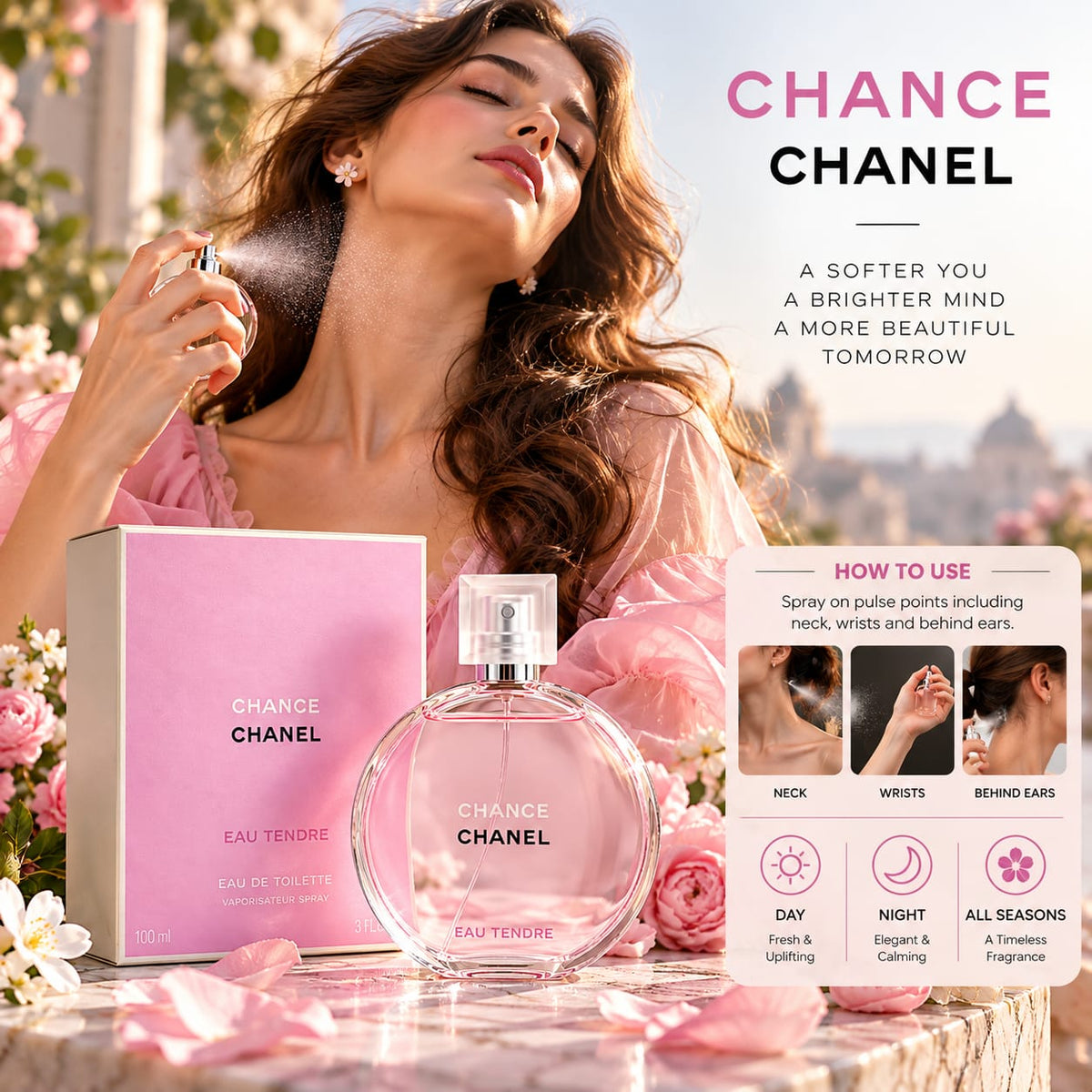 CHANEL Chance Eau Tendre Eau de Toilette 100ml for Women