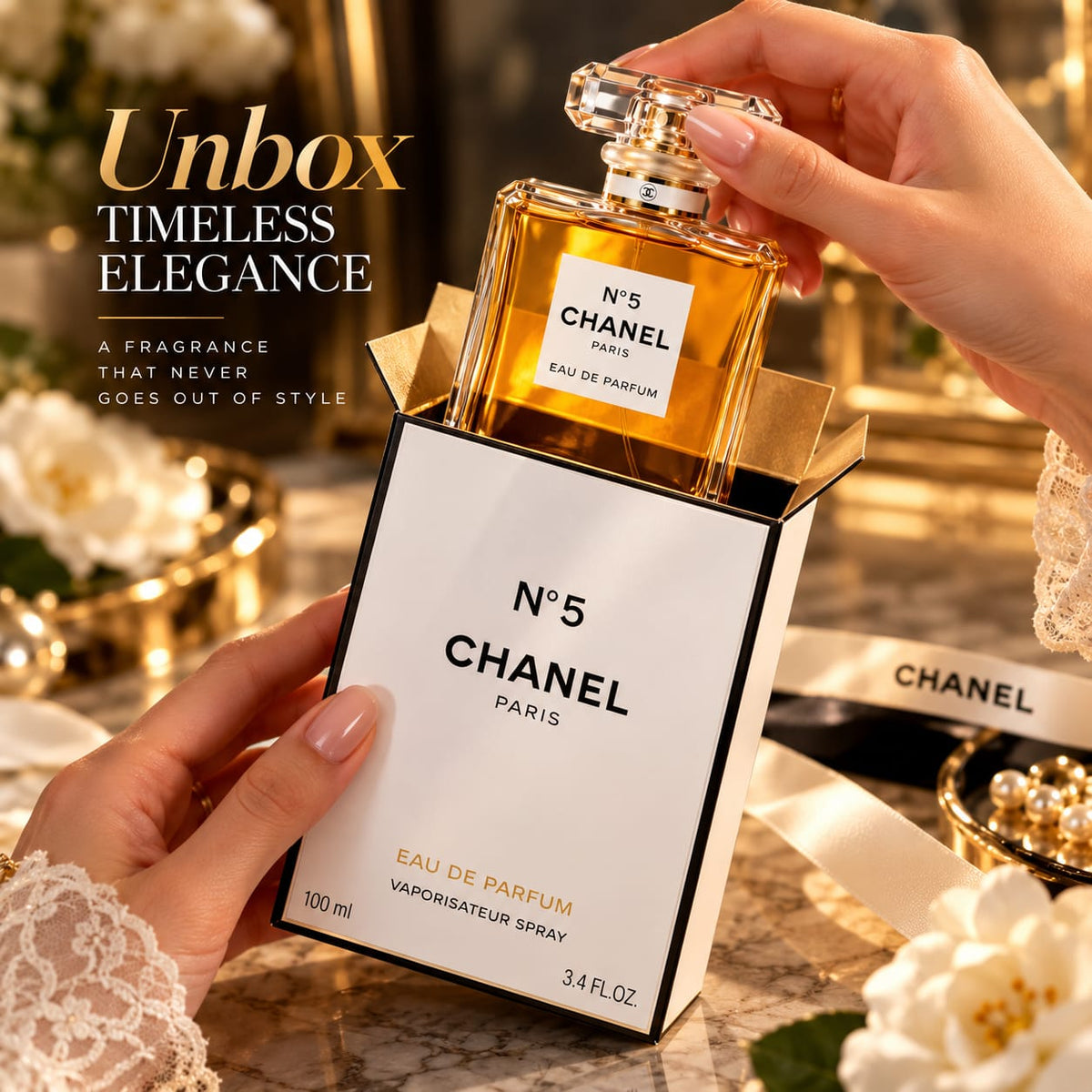 CHANEL N°5 Eau de Parfum 100ml – Women's Luxury Fragrance