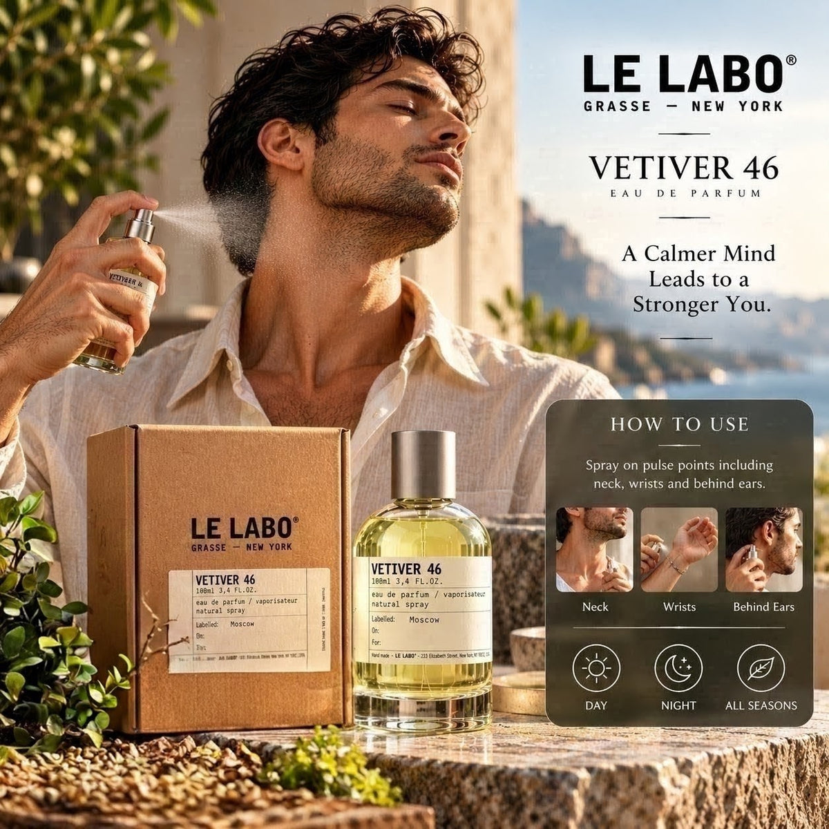 Le Labo VETIVER 46 Eau de Parfum 100ml – Unisex Woody Fragrance