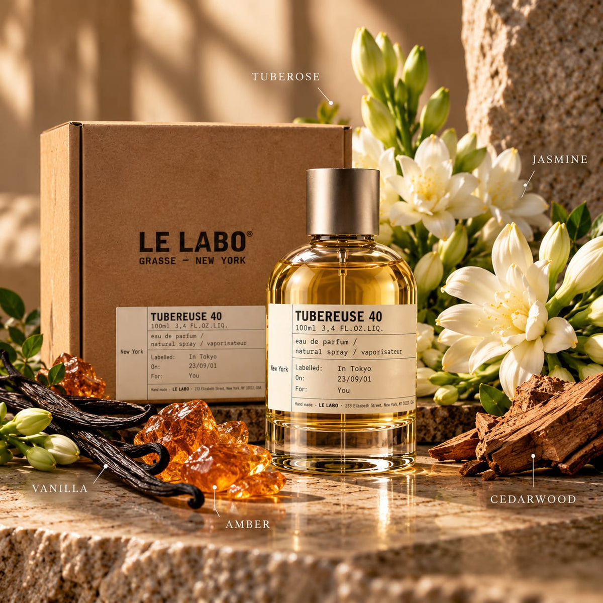 Le Labo TUBEREUSE 40 Eau de Parfum 100ml – Unisex Woody Floral Fragrance