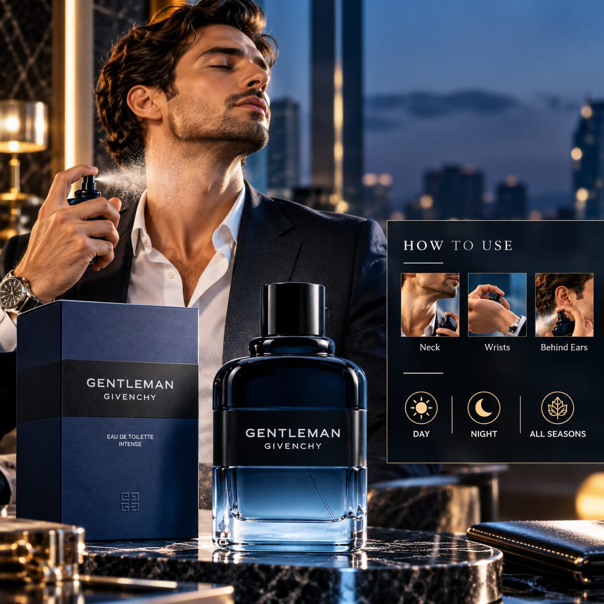 Givenchy Gentleman Eau de Toilette Intense – Men's Fragrance 90 ml
