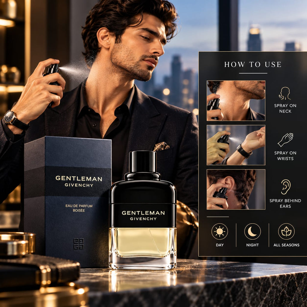 Givenchy Gentleman Eau de Parfum Boisée for Men – Woody Floral Spicy Fragrance 100ml