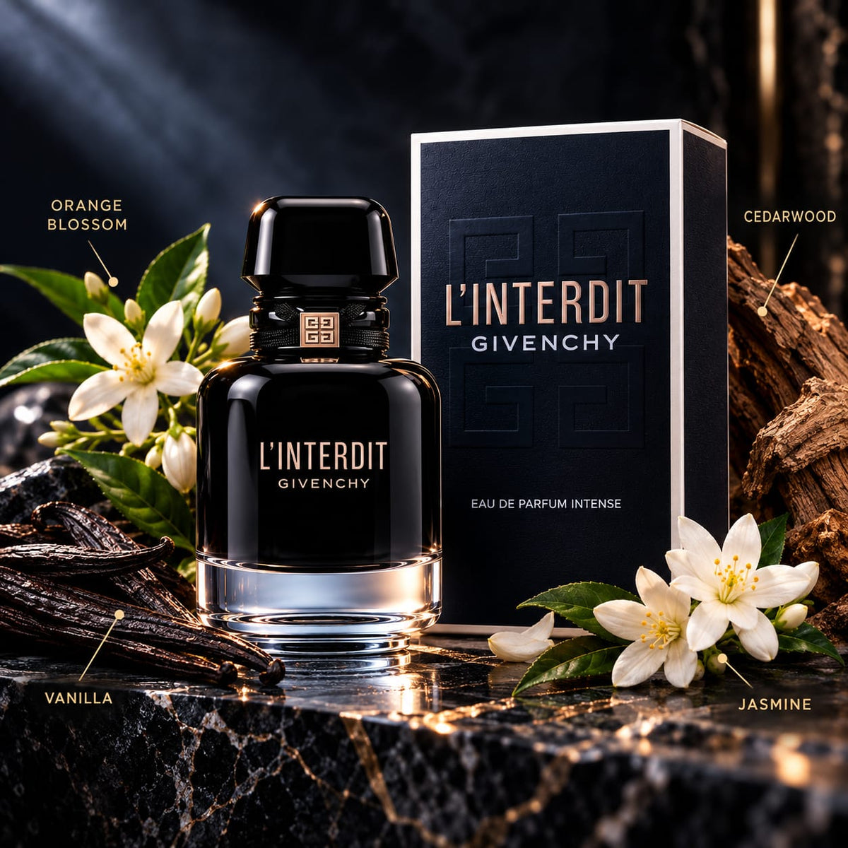 Givenchy L’Interdit Intense Eau de Parfum – Women’s Amber Floral Woody Perfume 80ml