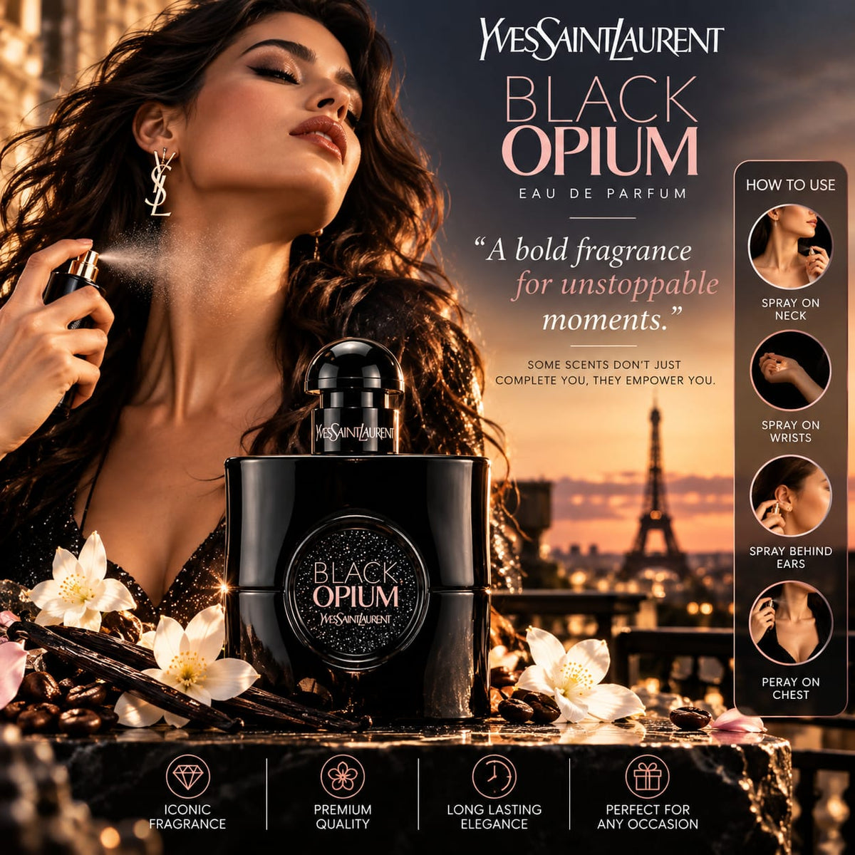 Yves Saint Laurent Black Opium Eau de Parfum – Women's Perfume 100ml