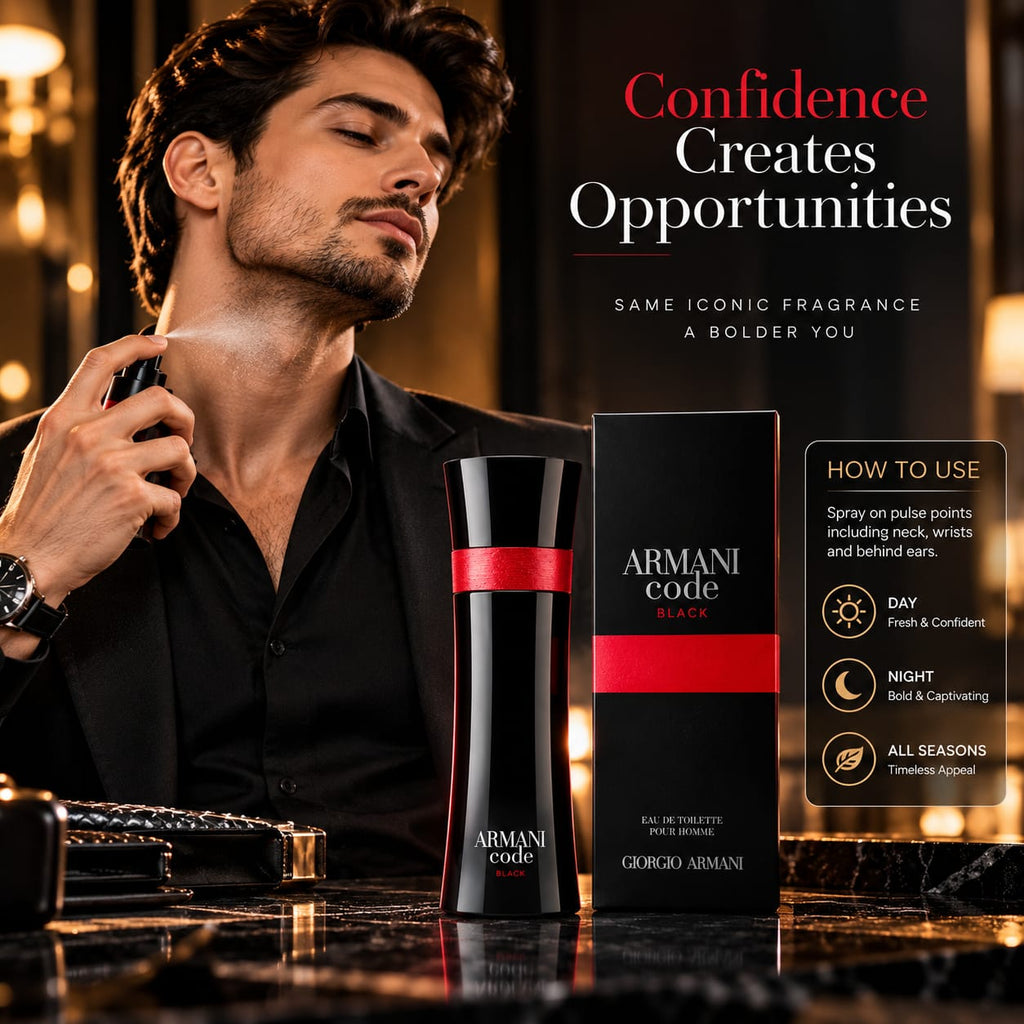 Armani Code Black Eau de Toilette for Men 100ml