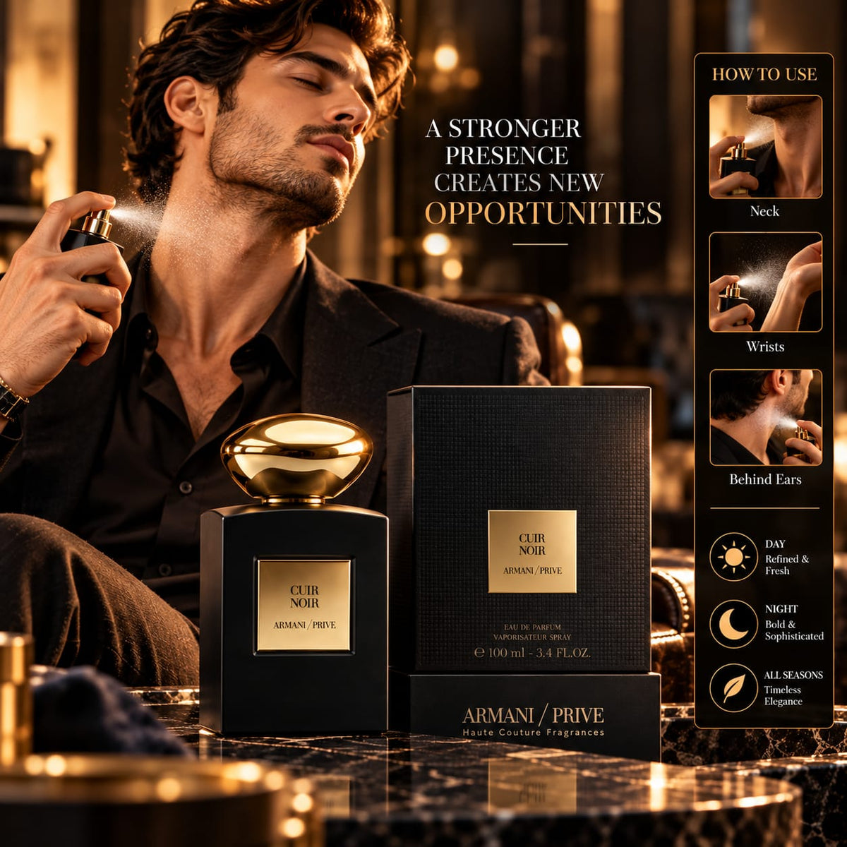 Armani Privé Cuir Noir Eau de Parfum 100ml