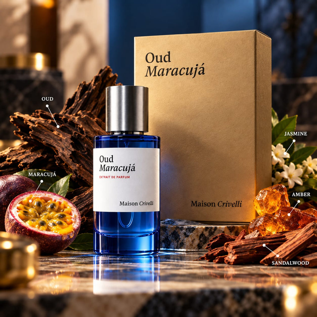 Maison Crivelli Oud Maracujá Extrait de Parfum – Exotic Woody Fruity Fragrance 50ml