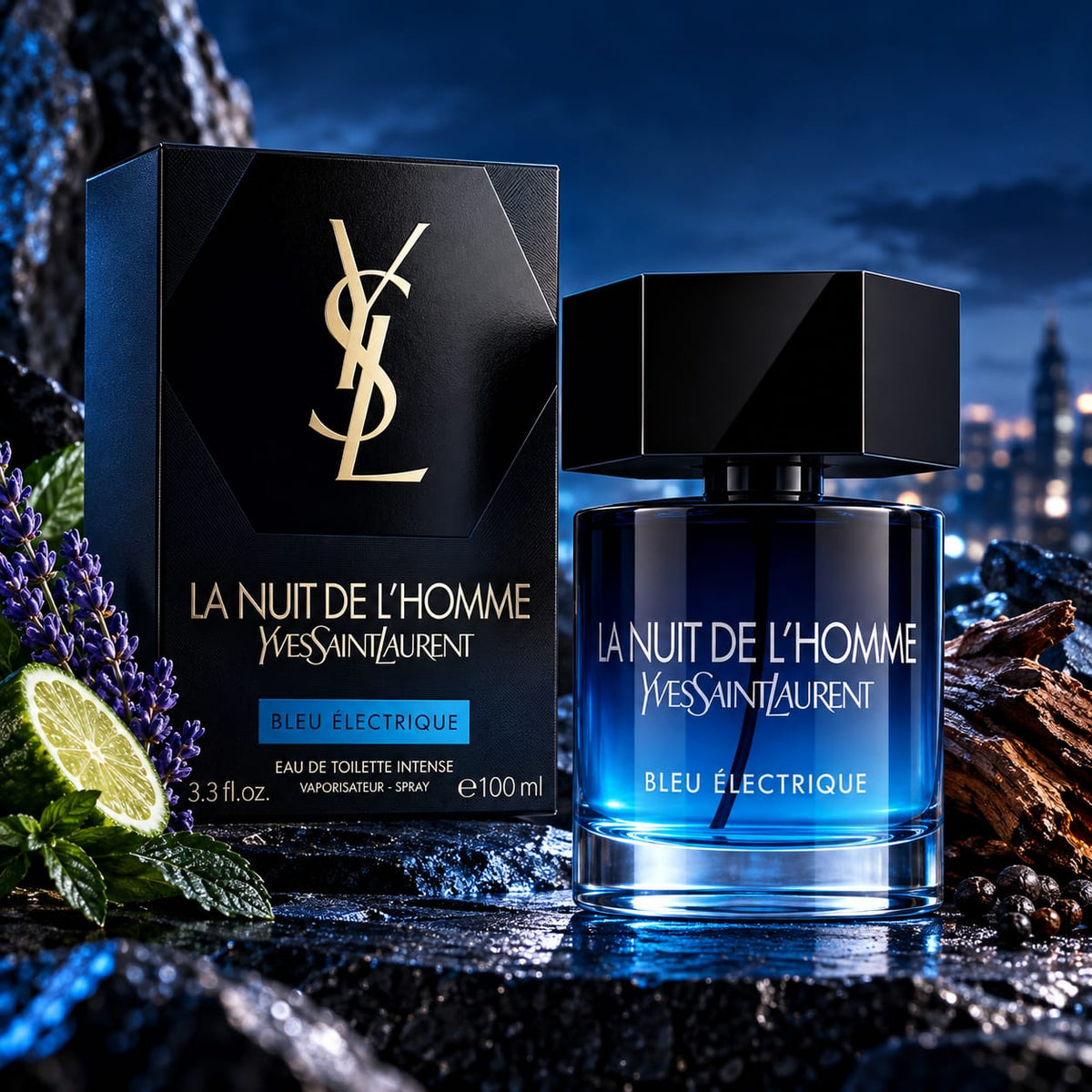 Yves Saint Laurent La Nuit de L’Homme Bleu Électrique Eau de Toilette Intense 100ml for Men
