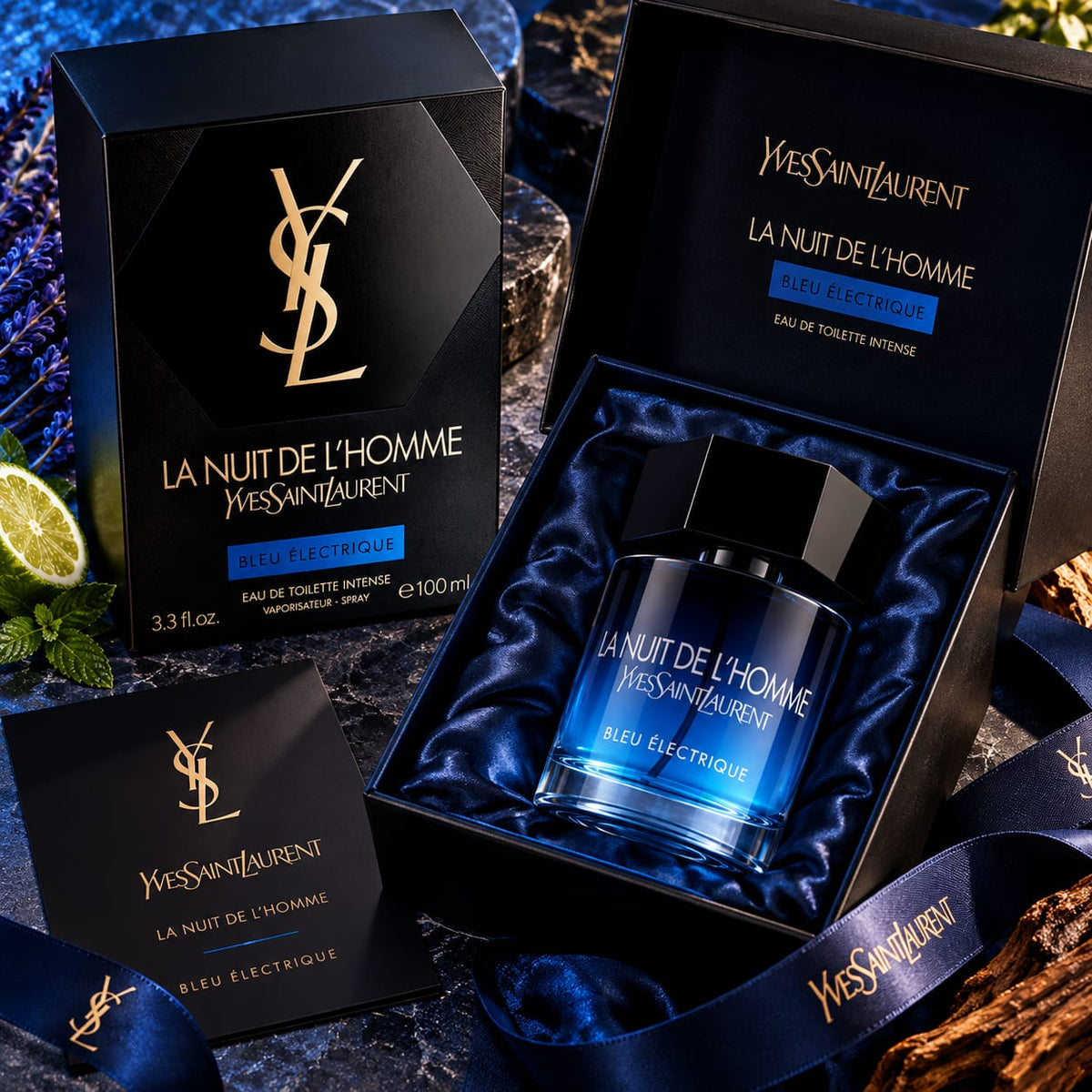 Yves Saint Laurent La Nuit de L’Homme Bleu Électrique Eau de Toilette Intense 100ml for Men