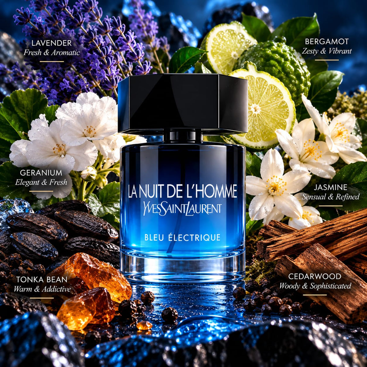 Yves Saint Laurent La Nuit de L’Homme Bleu Électrique Eau de Toilette Intense 100ml for Men